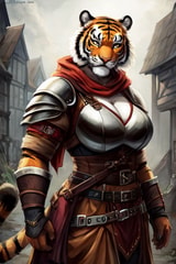 Terra || Futa Tiger Bounty hunter